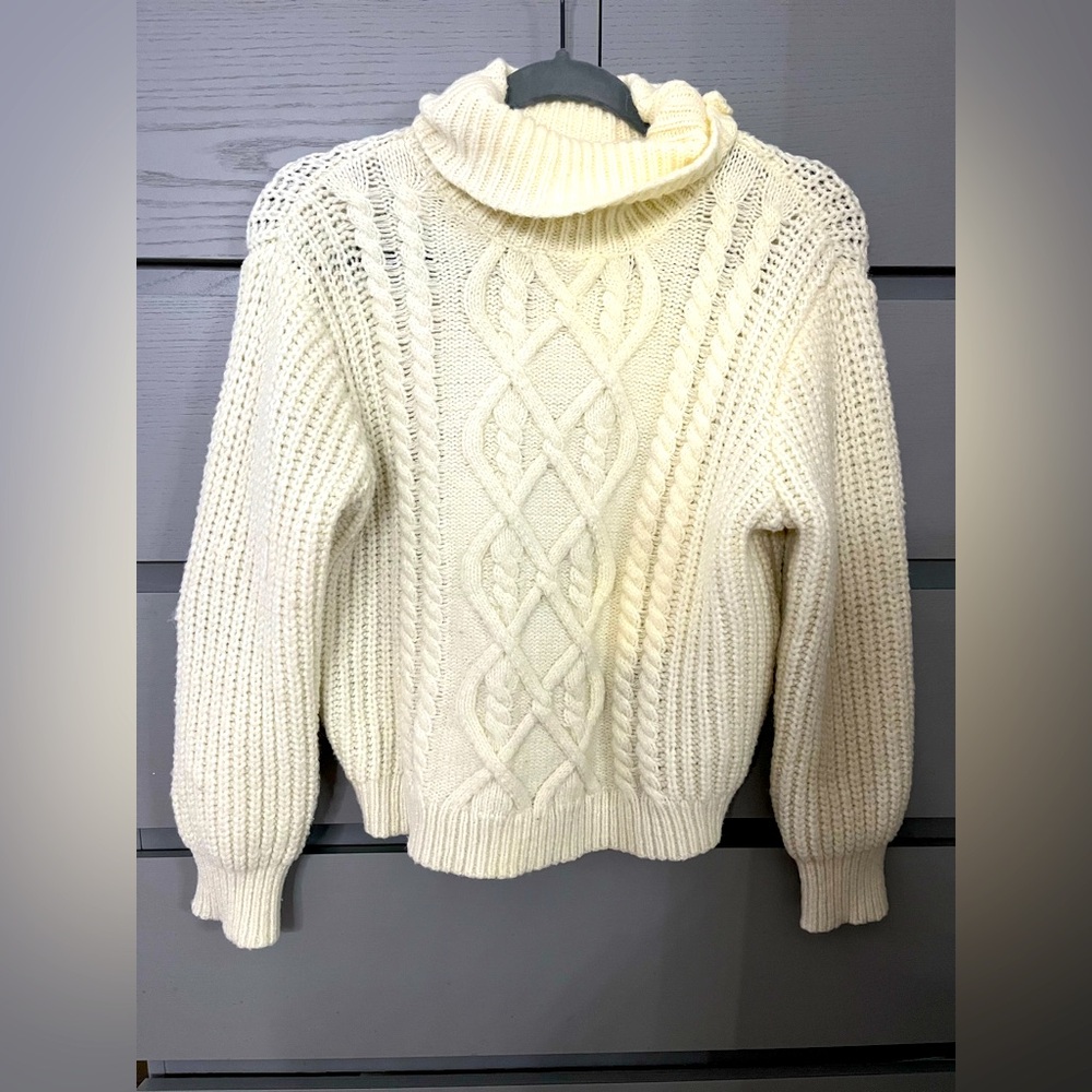 White Turtleneck Sweater Size M